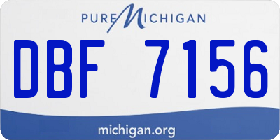 MI license plate DBF7156