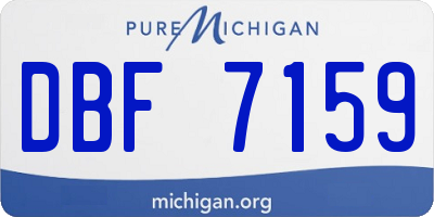 MI license plate DBF7159