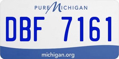 MI license plate DBF7161