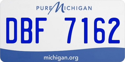 MI license plate DBF7162