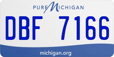 MI license plate DBF7166