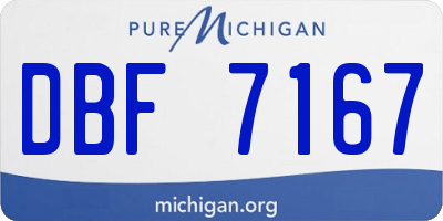MI license plate DBF7167