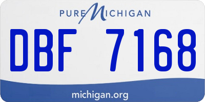 MI license plate DBF7168