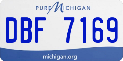 MI license plate DBF7169