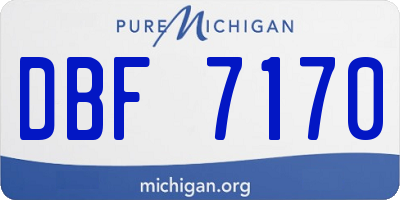 MI license plate DBF7170