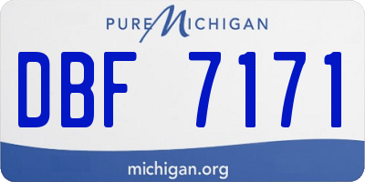 MI license plate DBF7171