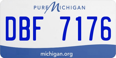 MI license plate DBF7176