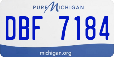 MI license plate DBF7184