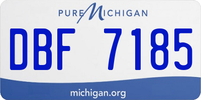 MI license plate DBF7185
