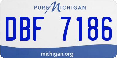 MI license plate DBF7186