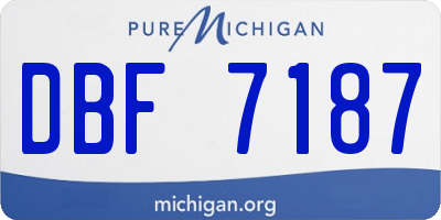 MI license plate DBF7187