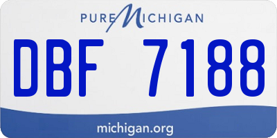 MI license plate DBF7188