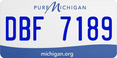 MI license plate DBF7189