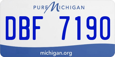 MI license plate DBF7190