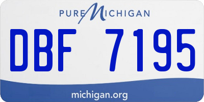 MI license plate DBF7195