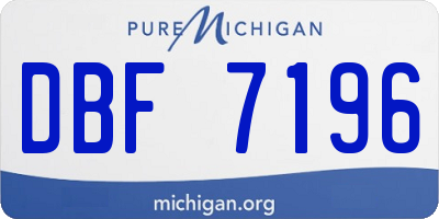 MI license plate DBF7196