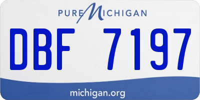 MI license plate DBF7197