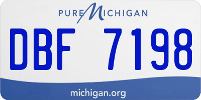 MI license plate DBF7198