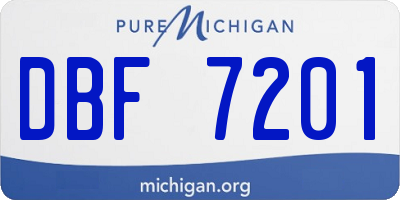 MI license plate DBF7201