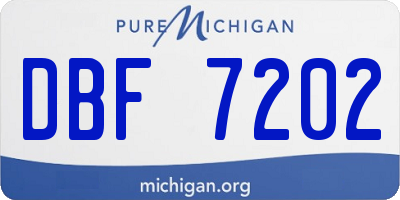 MI license plate DBF7202