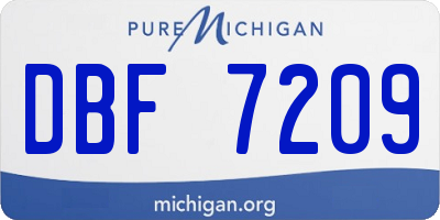 MI license plate DBF7209