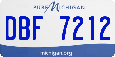 MI license plate DBF7212
