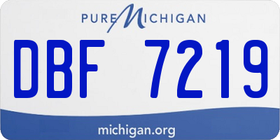 MI license plate DBF7219