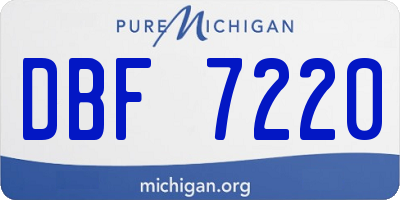 MI license plate DBF7220