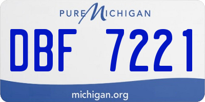 MI license plate DBF7221