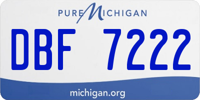 MI license plate DBF7222