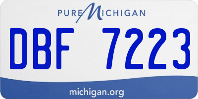 MI license plate DBF7223