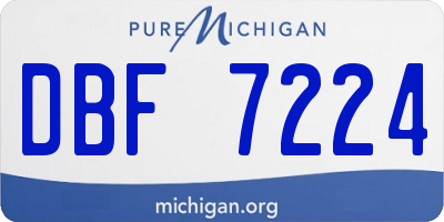 MI license plate DBF7224