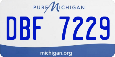 MI license plate DBF7229