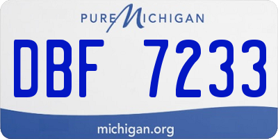 MI license plate DBF7233