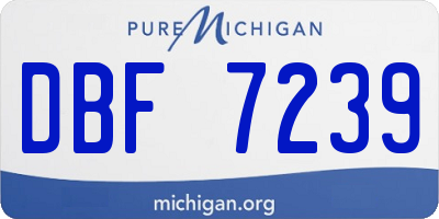 MI license plate DBF7239