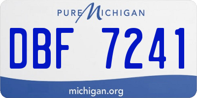 MI license plate DBF7241