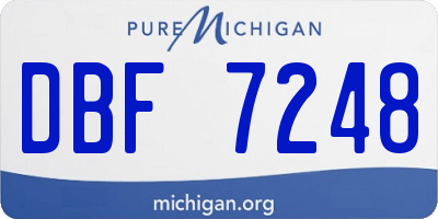 MI license plate DBF7248