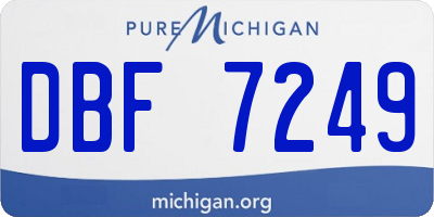 MI license plate DBF7249