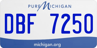 MI license plate DBF7250