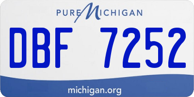 MI license plate DBF7252