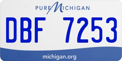MI license plate DBF7253