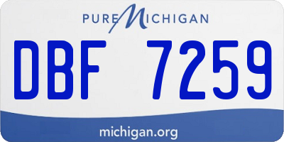 MI license plate DBF7259