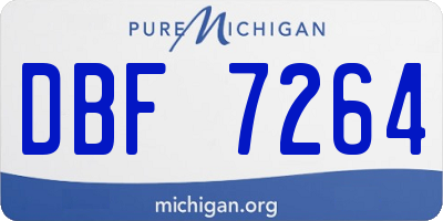 MI license plate DBF7264