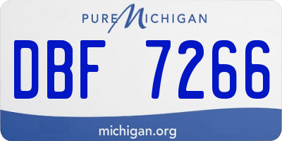 MI license plate DBF7266