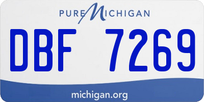 MI license plate DBF7269