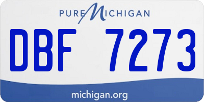 MI license plate DBF7273
