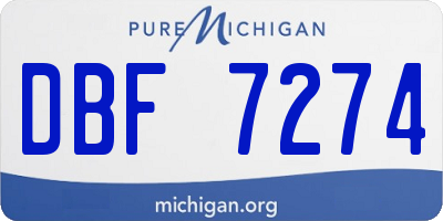 MI license plate DBF7274