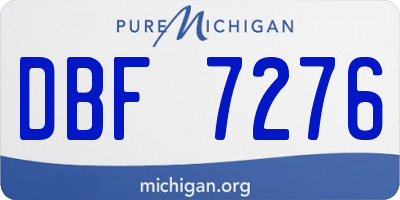 MI license plate DBF7276