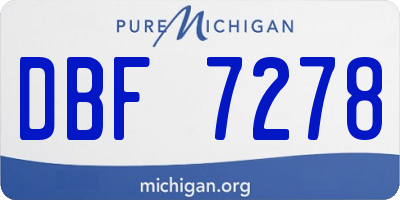 MI license plate DBF7278