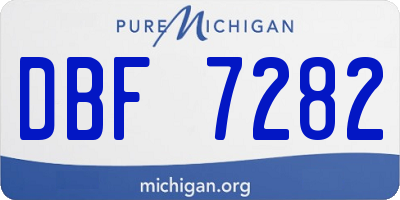 MI license plate DBF7282
